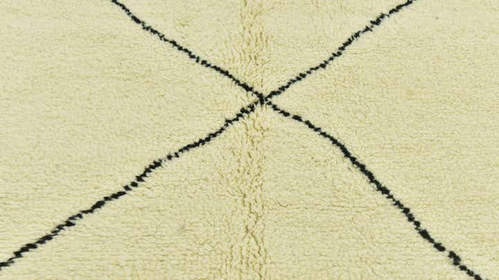 6' 7 x 8' Hand Knotted Moroccan Wool Rug