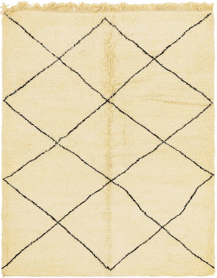 Detail image of 6' 7 x 8' Hand Knotted Moroccan Wool Rug