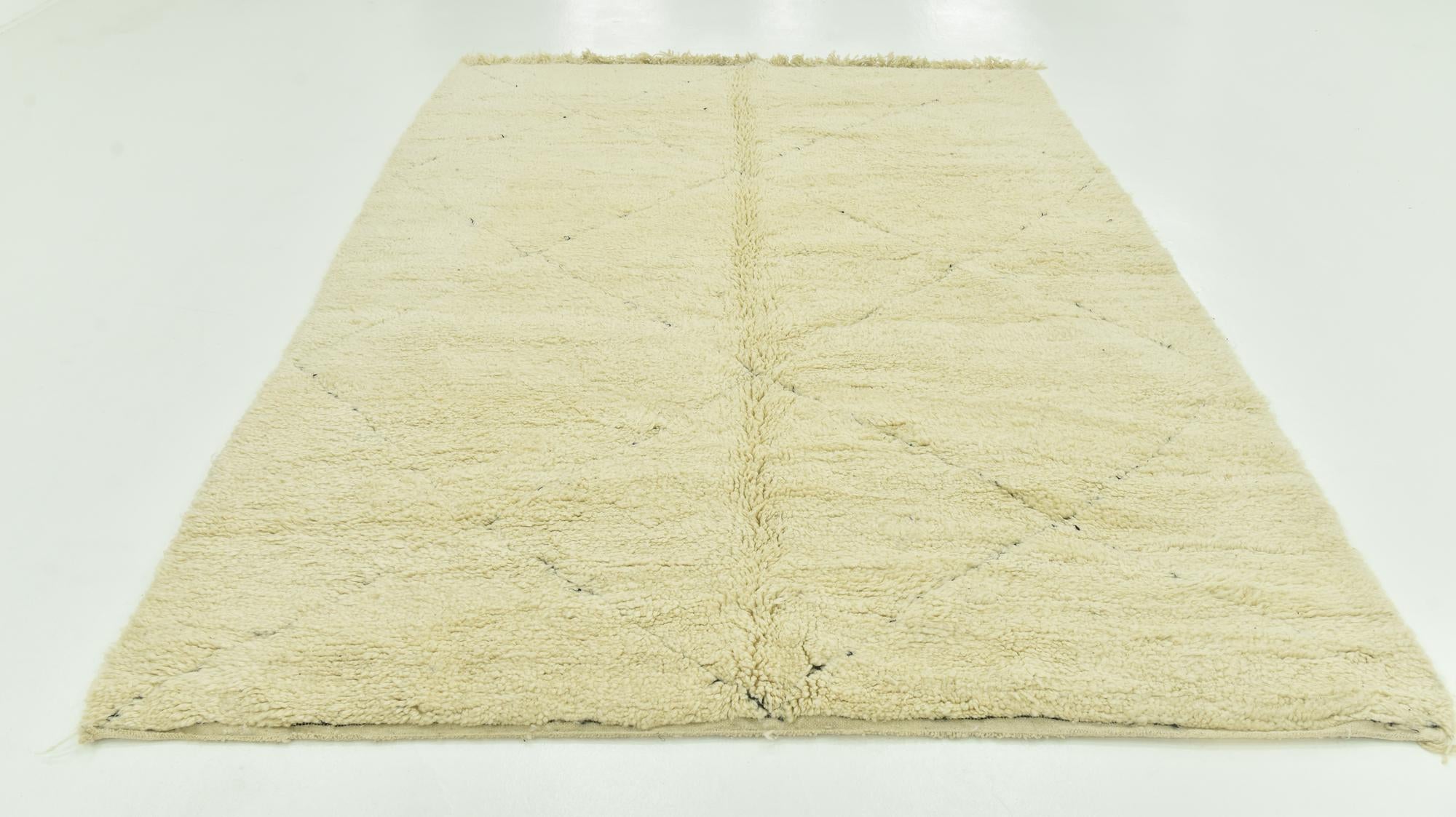 7' x 9' 7 Hand Knotted Moroccan Wool Rug
