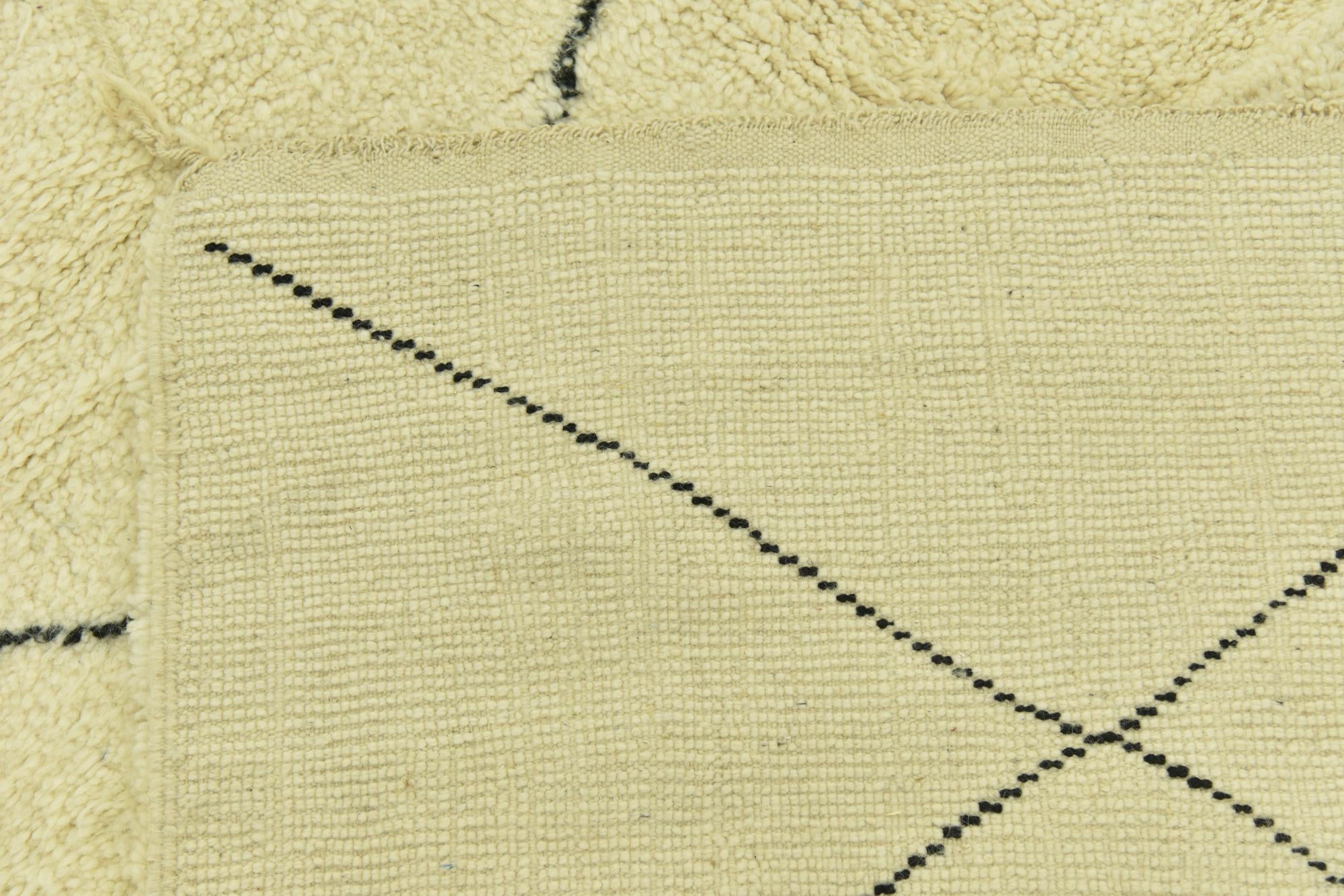 6' 5 x 10' 6 Hand Knotted Moroccan Wool Rug