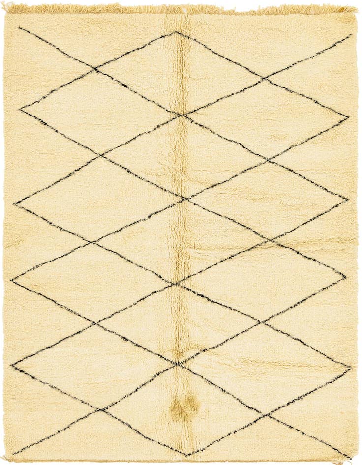 Detail image of 6' 5 x 10' 6 Hand Knotted Moroccan Wool Rug
