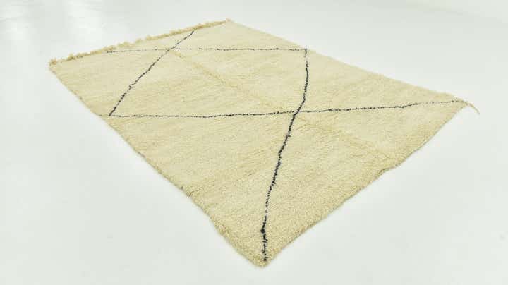 7' 1 x 9' 6 Hand Knotted Moroccan Wool Rug