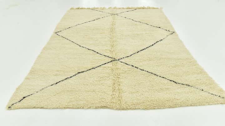7' 1 x 9' 6 Hand Knotted Moroccan Wool Rug
