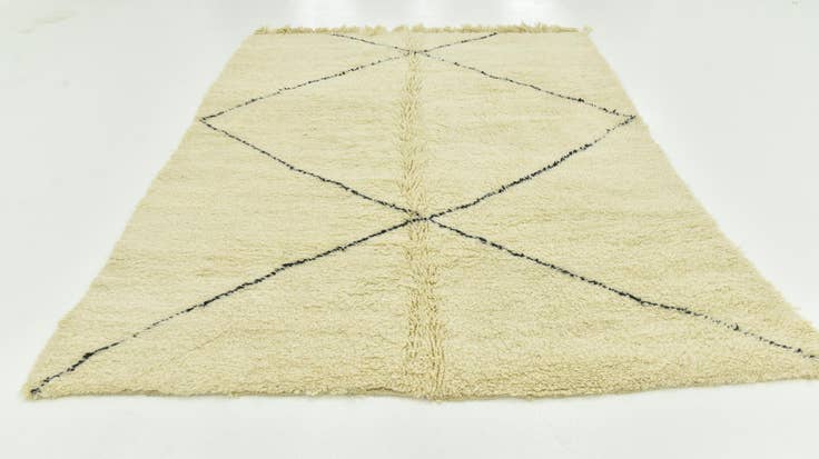 Detail image of 7' 1 x 9' 6 Hand Knotted Moroccan Wool Rug