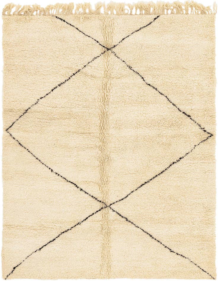 Detail image of 7' 1 x 9' 6 Hand Knotted Moroccan Wool Rug