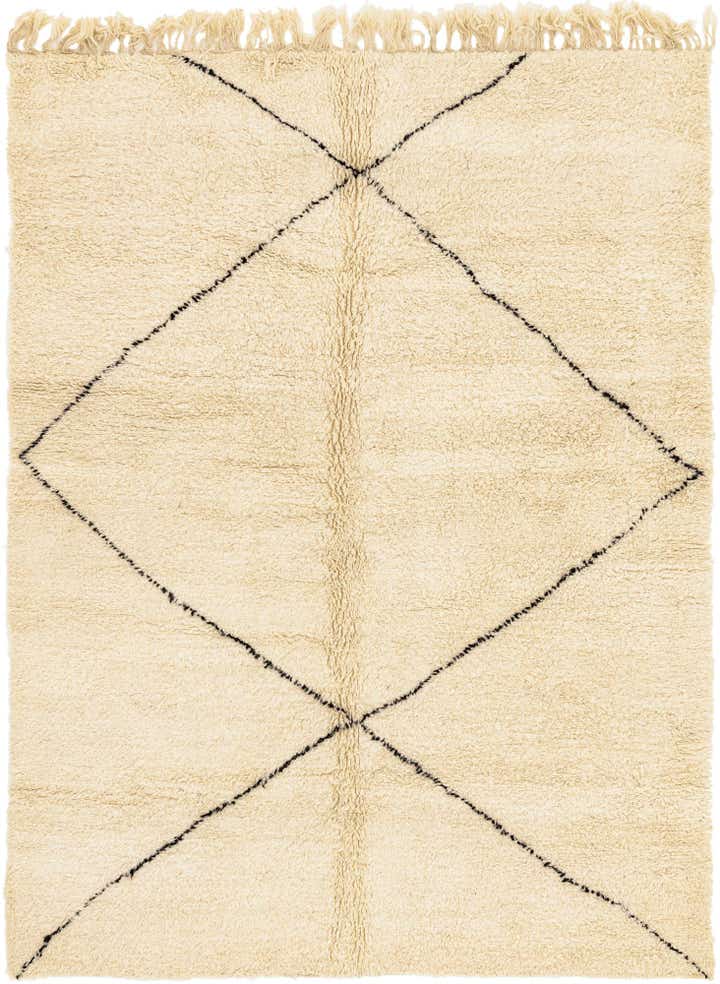 7' 1 x 9' 6 Hand Knotted Moroccan Wool Rug