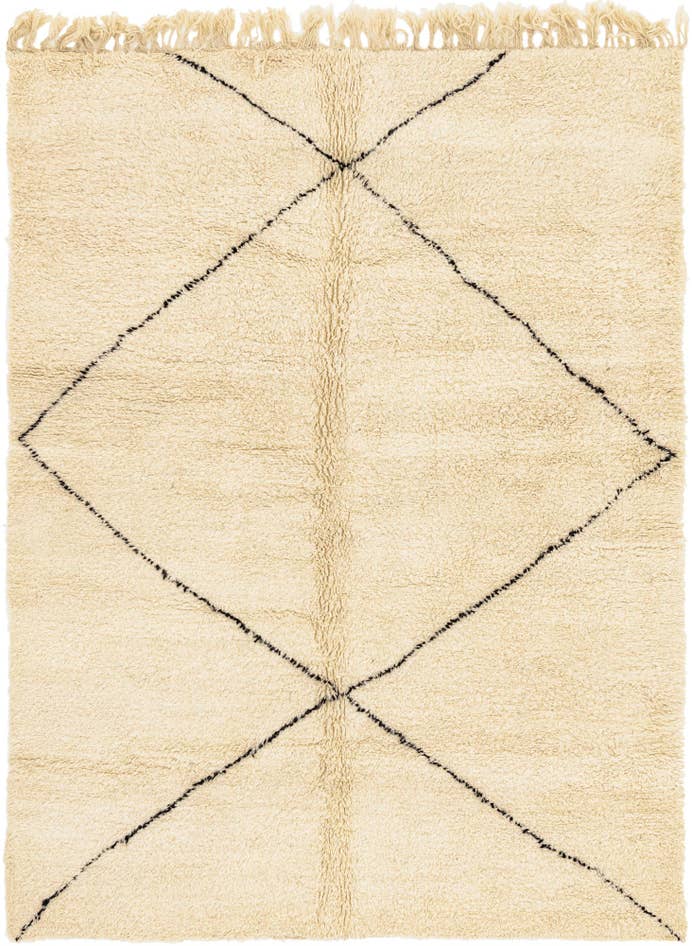 Detail image of 7' 1 x 9' 6 Hand Knotted Moroccan Wool Rug