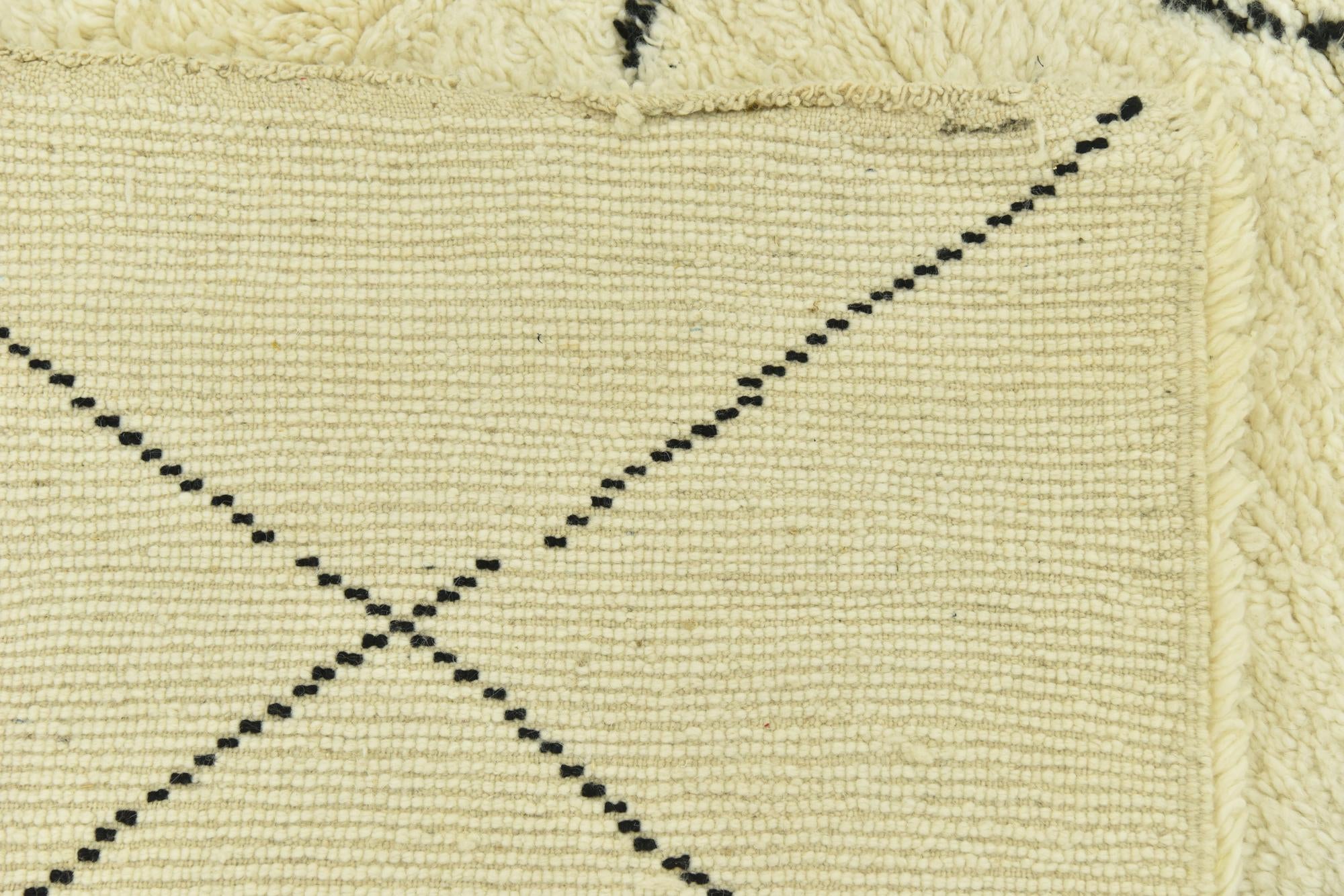 6' 7 x 9' 9 Hand Knotted Moroccan Wool Rug