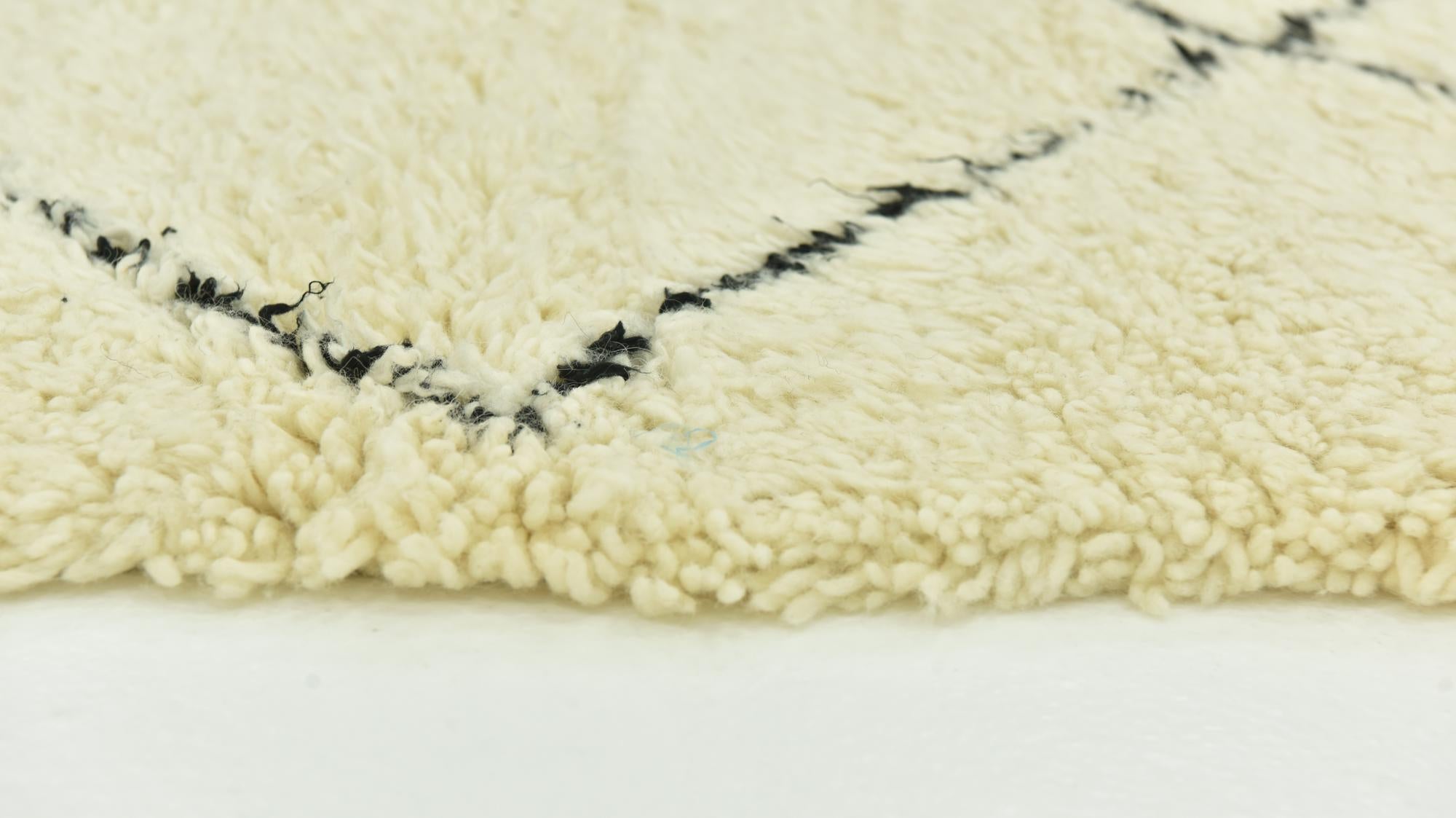 6' 7 x 9' 9 Hand Knotted Moroccan Wool Rug