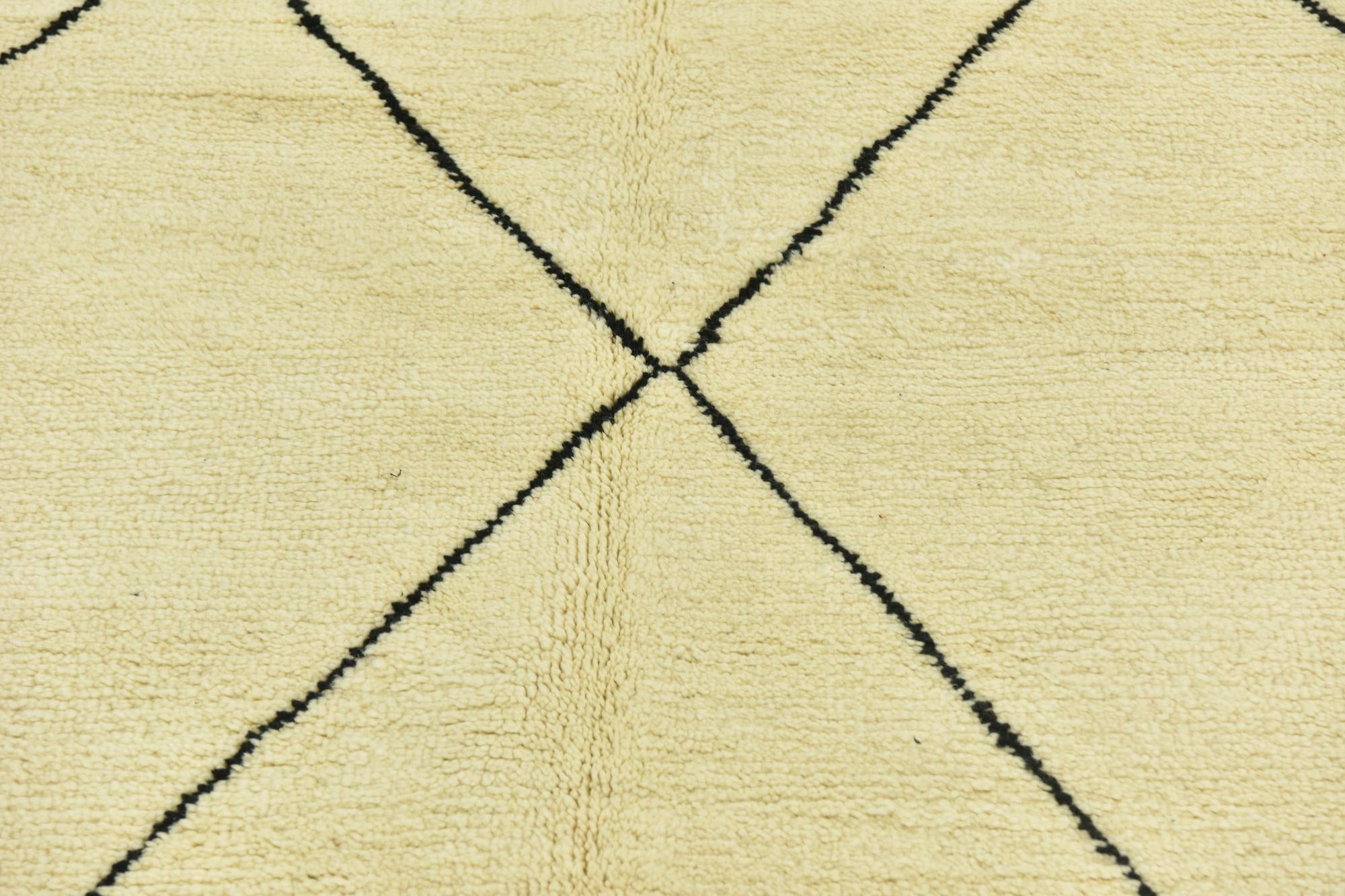 5' 3 x 7' 9 Hand Knotted Moroccan Wool Rug