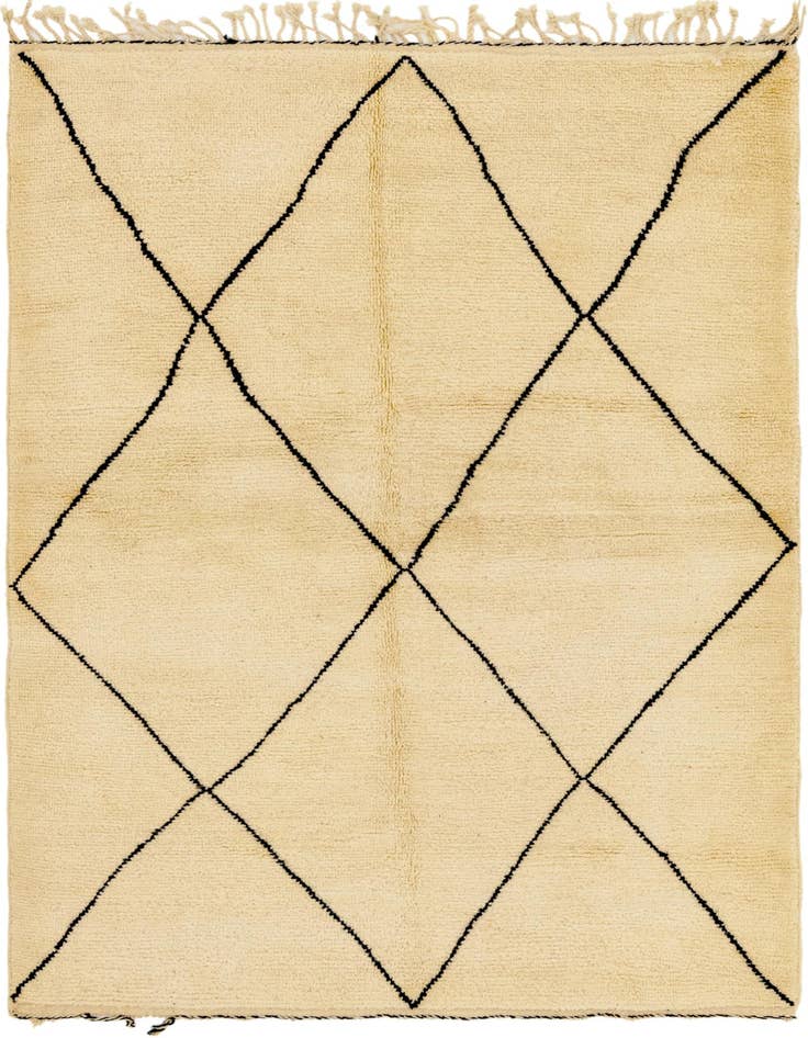 Detail image of 5' 3 x 7' 9 Hand Knotted Moroccan Wool Rug