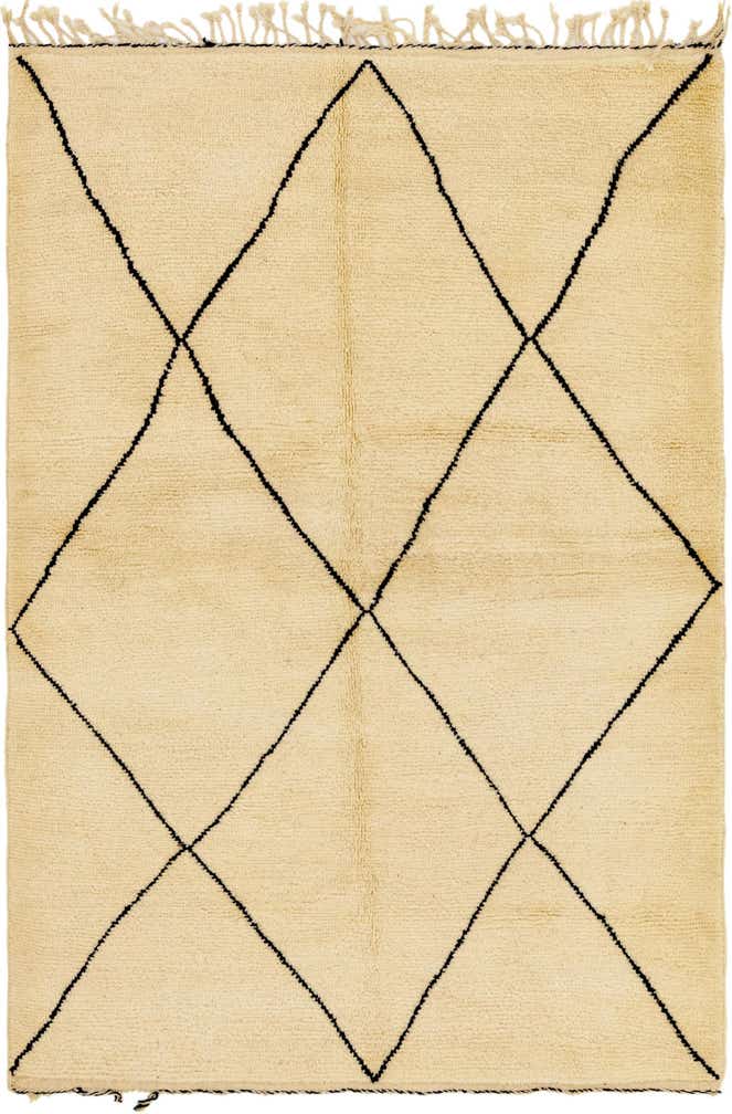 5' 3 x 7' 9 Hand Knotted Moroccan Wool Rug