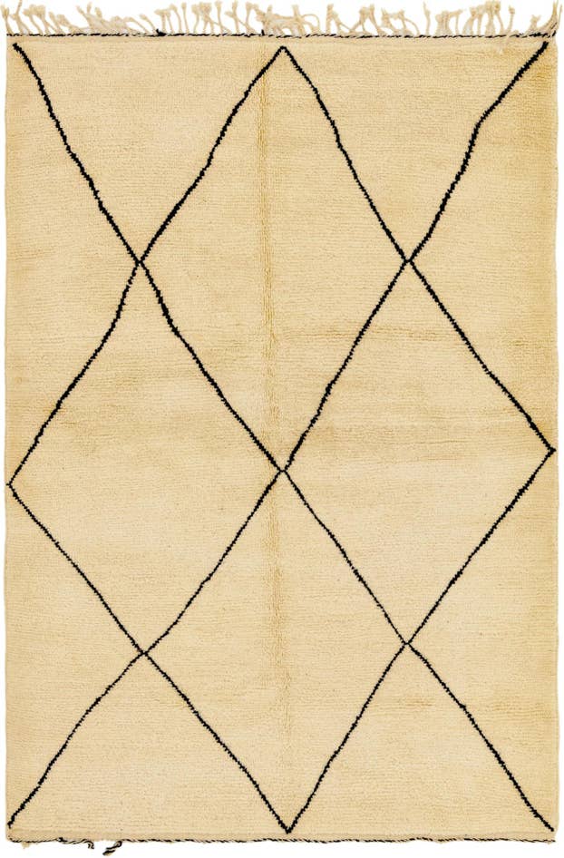 Detail image of 5' 3 x 7' 9 Hand Knotted Moroccan Wool Rug
