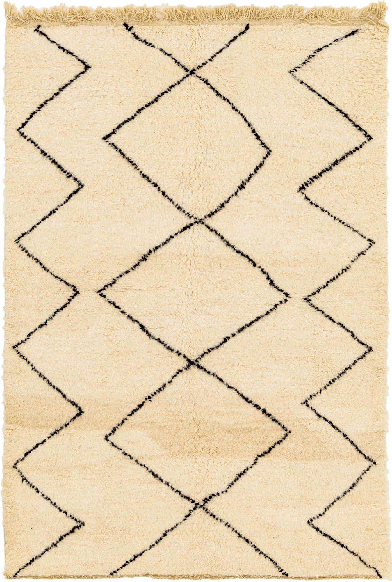 5' 1 x 7' 7 Hand Knotted Moroccan Wool Rug