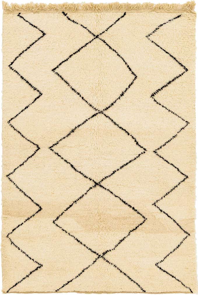 5' 1 x 7' 7 Hand Knotted Moroccan Wool Rug