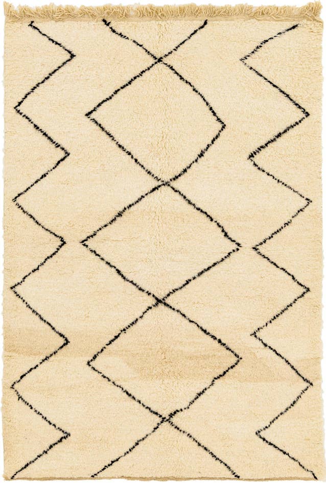 Detail image of 5' 1 x 7' 7 Hand Knotted Moroccan Wool Rug