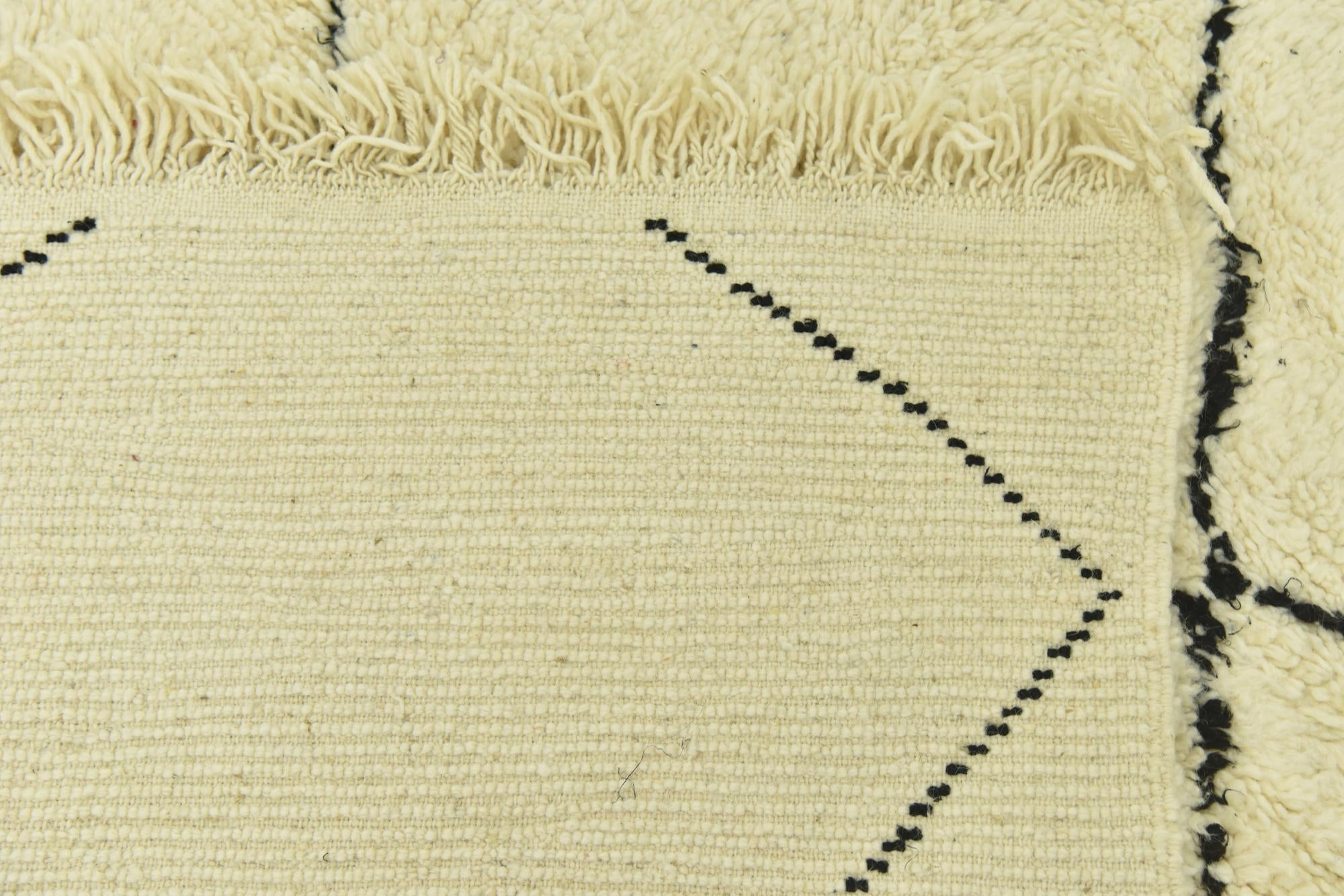 5' 2 x 8' 2 Hand Knotted Moroccan Wool Rug