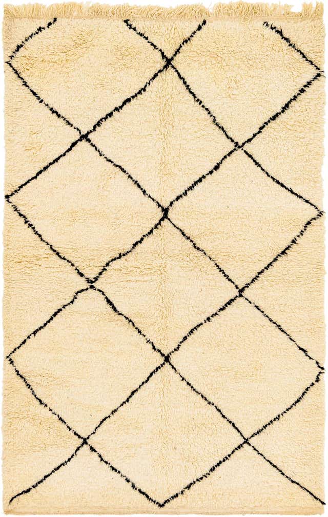5' 2 x 8' 2 Hand Knotted Moroccan Wool Rug