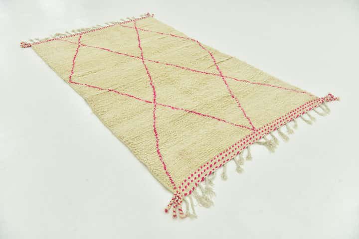 4' 10 x 8' Hand Knotted Moroccan Wool Rug