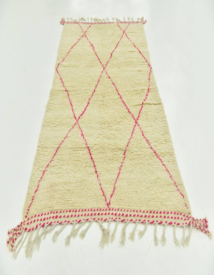 Detail image of 4' 10 x 8' Hand Knotted Moroccan Wool Rug