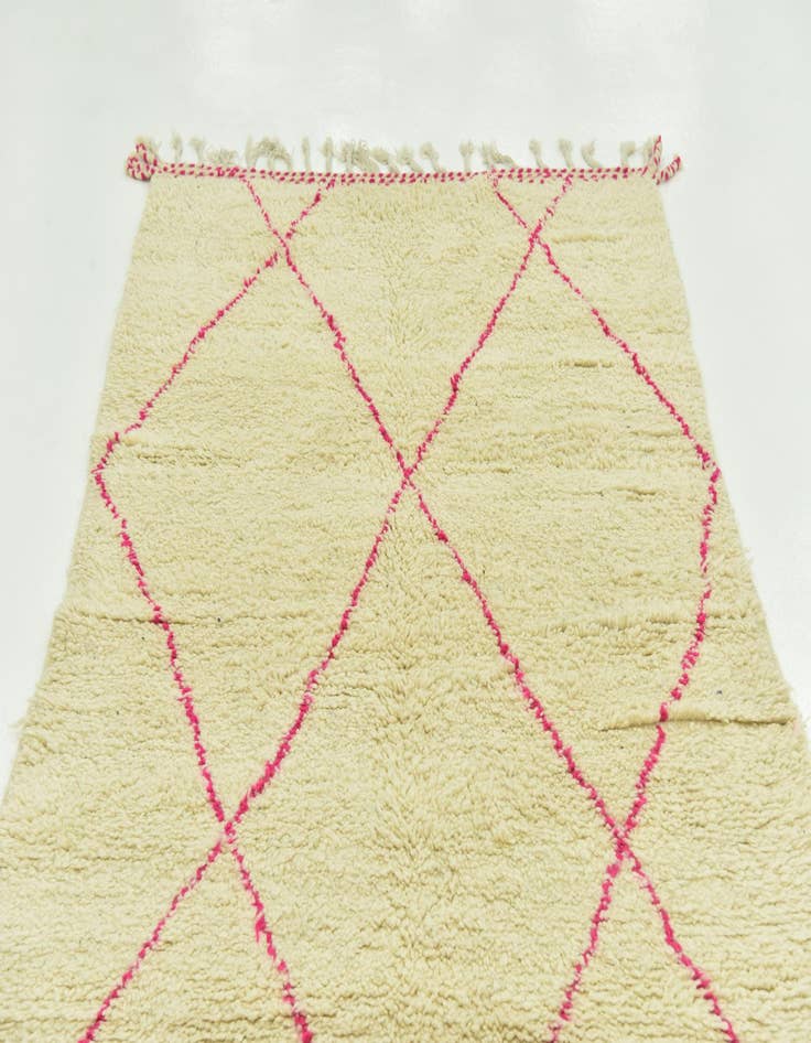 Detail image of 4' 10 x 8' Hand Knotted Moroccan Wool Rug