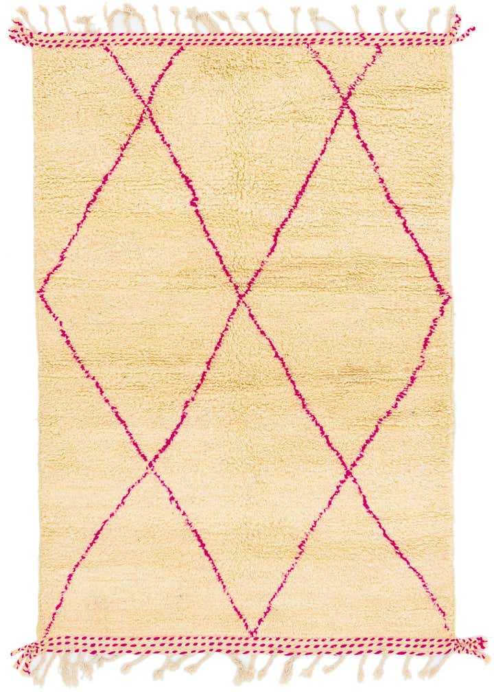 4' 10 x 8' Hand Knotted Moroccan Wool Rug