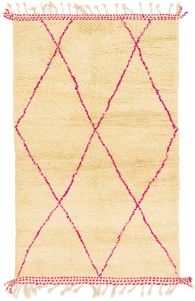 4' 10 x 8' Hand Knotted Moroccan Wool Rug
