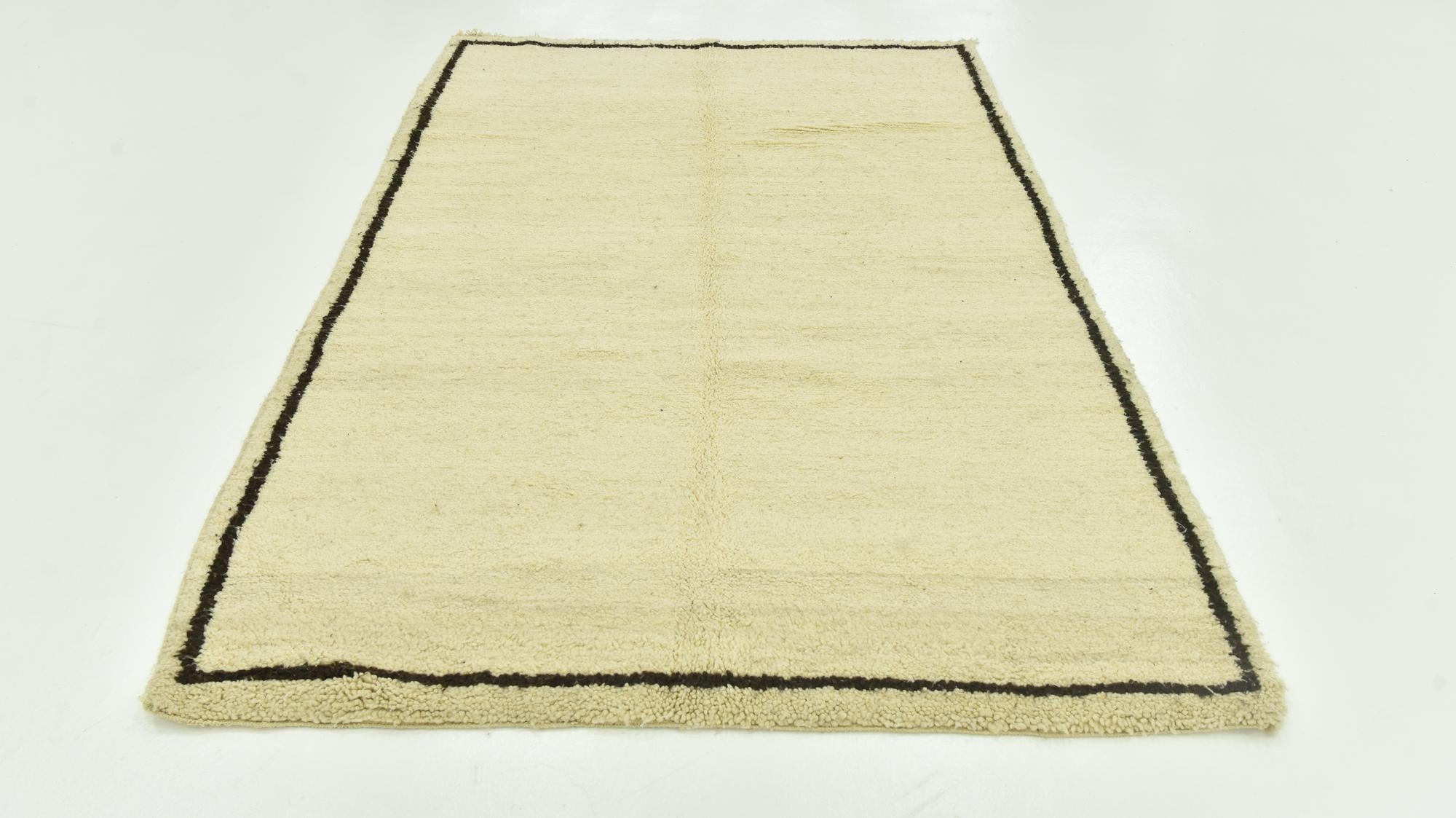 5' 5 x 8' 4 Hand Knotted Moroccan Wool Rug