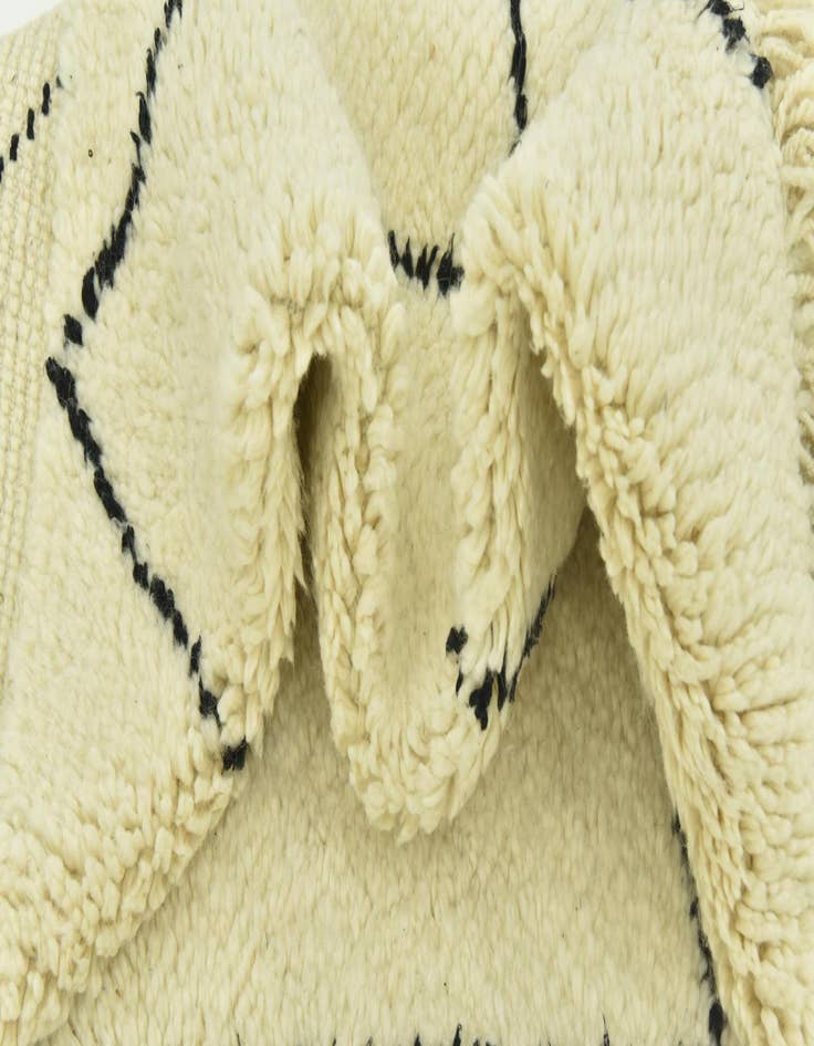 Detail image of 5' 2 x 8' 3  Hand Knotted Moroccan Wool Rug