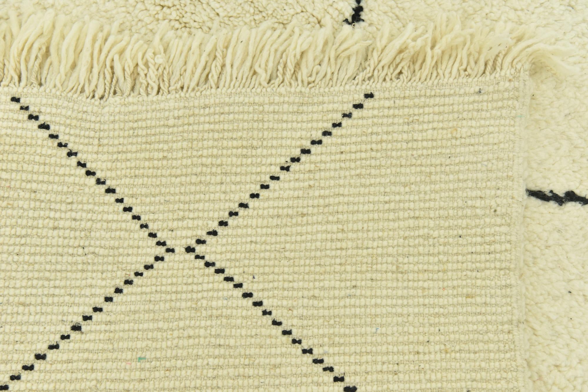 5' 2 x 8' 3 Hand Knotted Moroccan Wool Rug