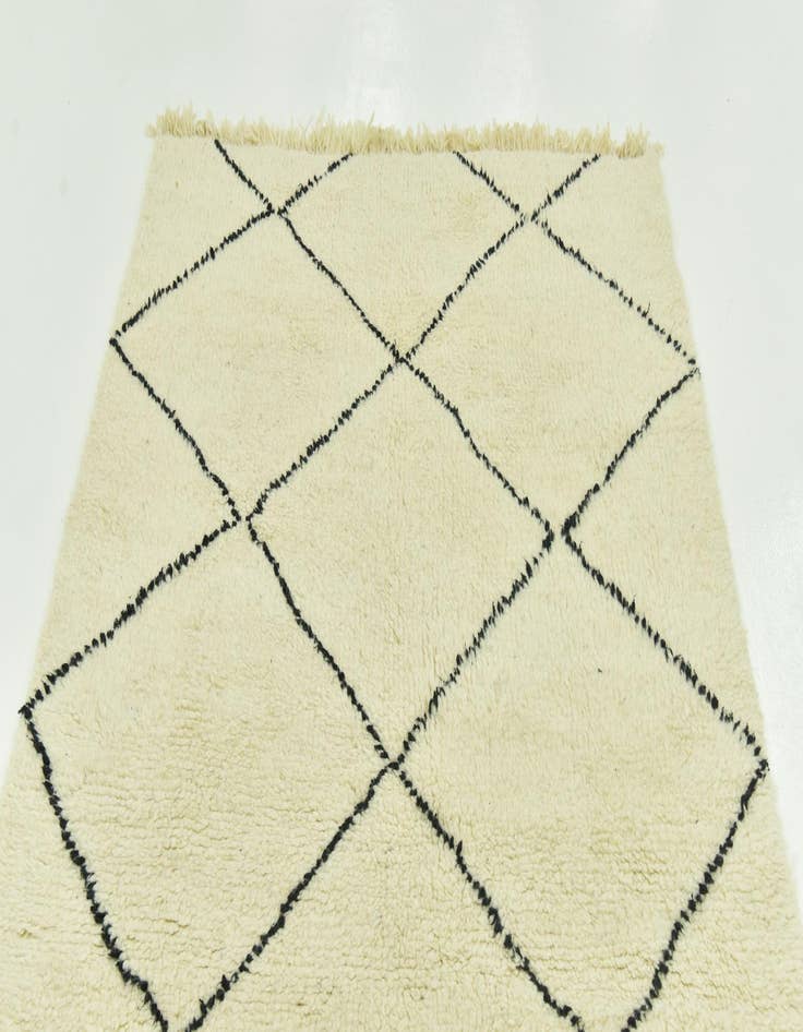 Detail image of 5' 2 x 8' 3  Hand Knotted Moroccan Wool Rug