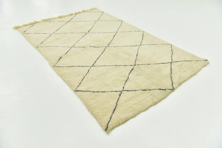 Detail image of 5' 3 x 8' 2 Hand Knotted Moroccan Wool Rug
