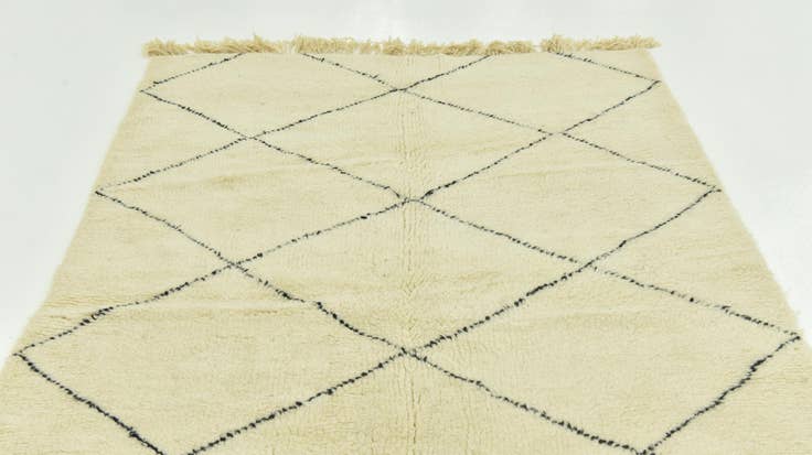 Detail image of 5' 3 x 8' 2 Hand Knotted Moroccan Wool Rug