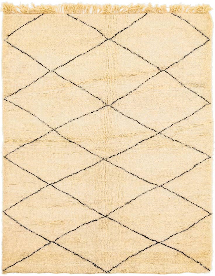 Detail image of 5' 3 x 8' 2 Hand Knotted Moroccan Wool Rug