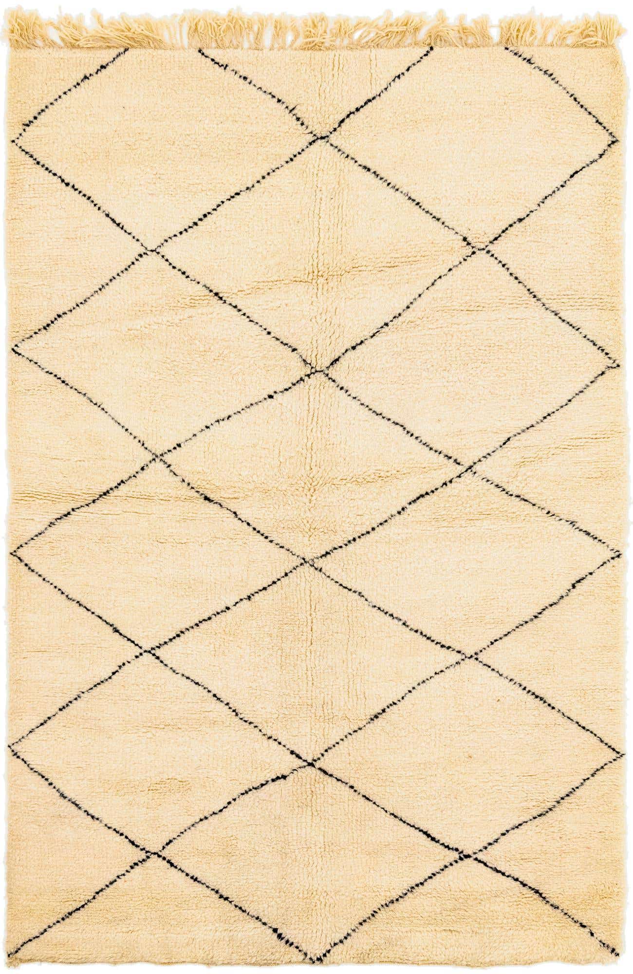 5' 3 x 8' 2 Hand Knotted Moroccan Wool Rug