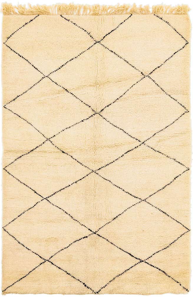 5' 3 x 8' 2 Hand Knotted Moroccan Wool Rug