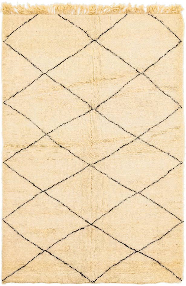 Detail image of 5' 3 x 8' 2 Hand Knotted Moroccan Wool Rug