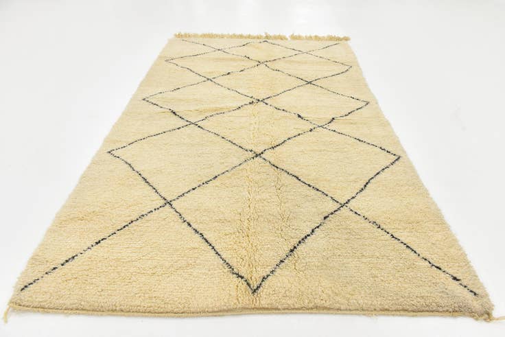Detail image of 5' 3 x 8' 5 Hand Knotted Moroccan Wool Rug