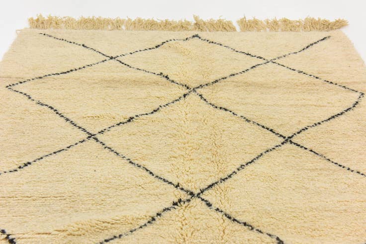 Detail image of 5' 3 x 8' 5 Hand Knotted Moroccan Wool Rug