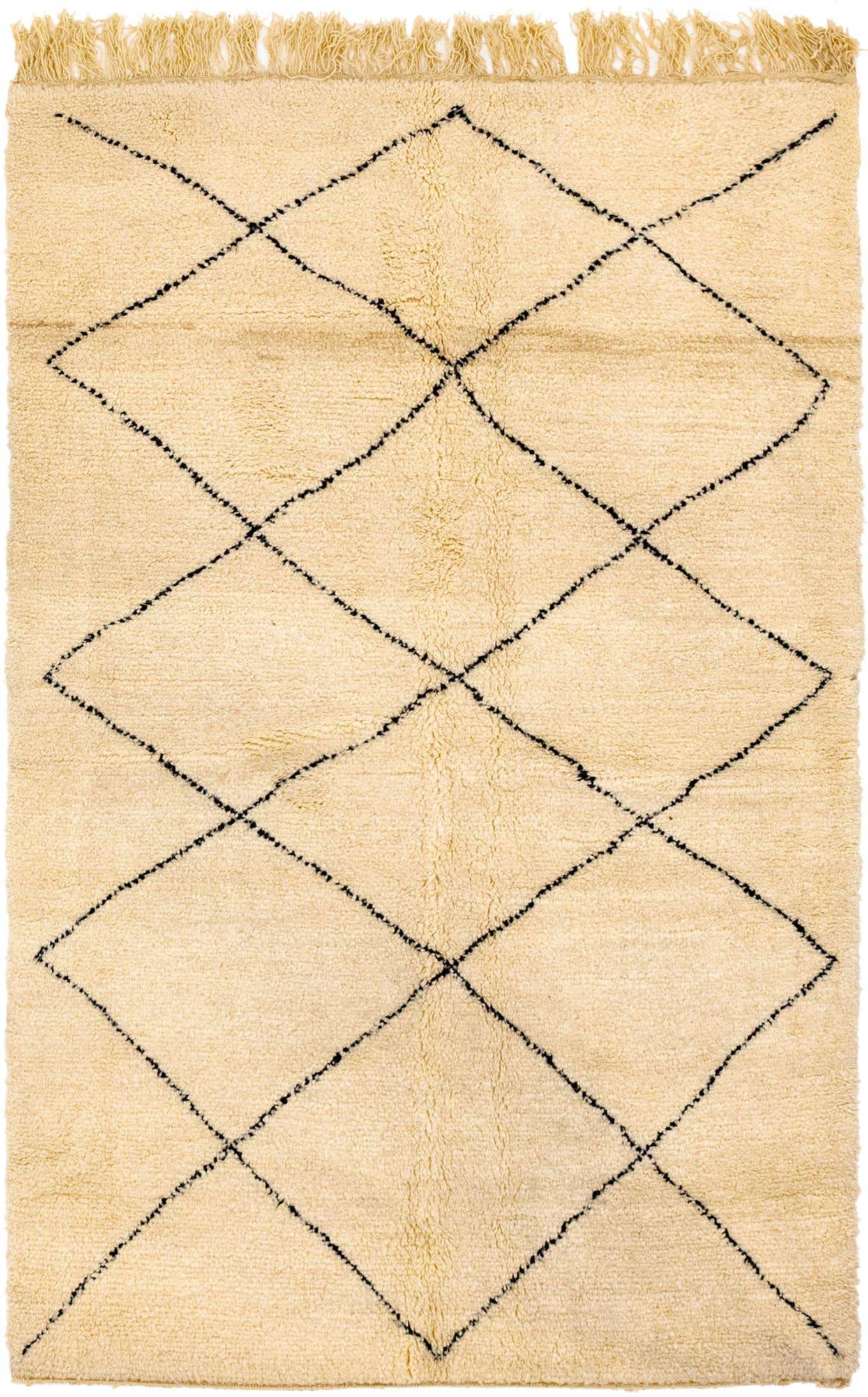 5' 3 x 8' 5 Hand Knotted Moroccan Wool Rug