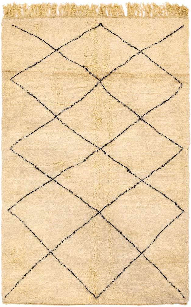 5' 3 x 8' 5 Hand Knotted Moroccan Wool Rug