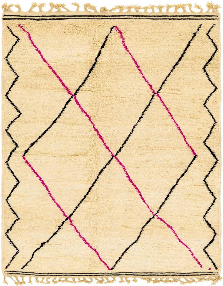 Detail image of 5' x 8' 8 Hand Knotted Moroccan Wool Rug