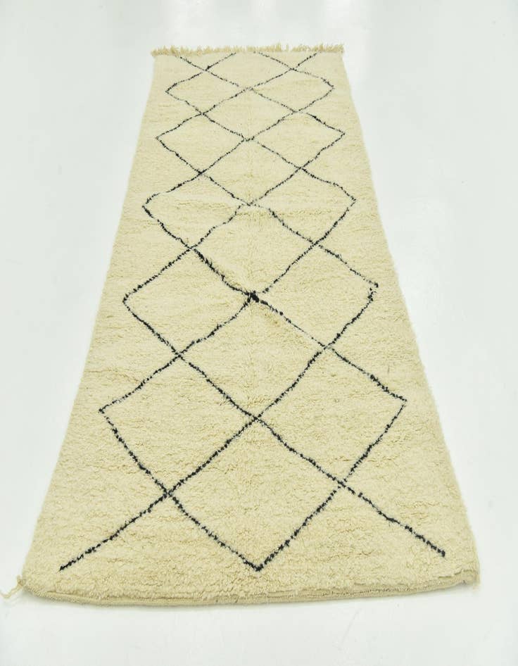 Detail image of 4' 9 x 8' 9  Hand Knotted Moroccan Wool Rug