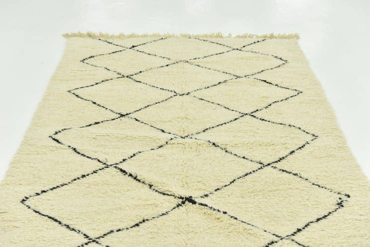 Detailansicht von 145cm x 265cm Handgeknüpft Marokkanisch Wolle Teppich