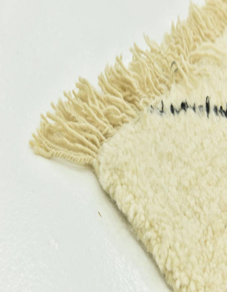 Detail image of 4' 9 x 8' 9  Hand Knotted Moroccan Wool Rug