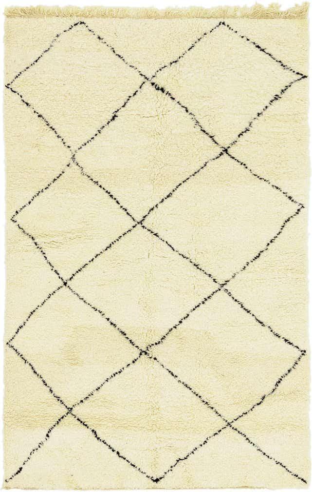 4' 10 x 7' 9 Hand Knotted Moroccan Wool Rug