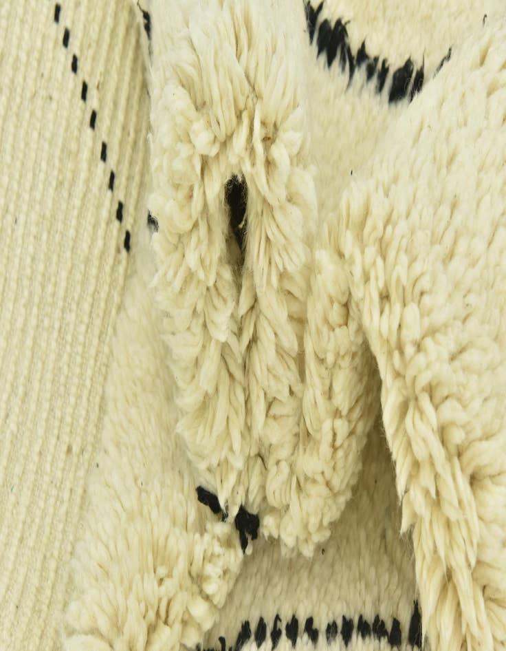 Detail image of 4' 10 x 8'  Hand Knotted Moroccan Wool Rug