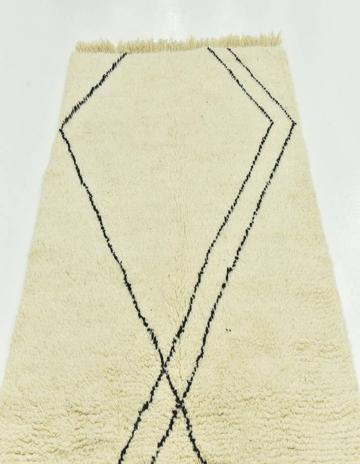 Detail image of 4' 10 x 8'  Hand Knotted Moroccan Wool Rug