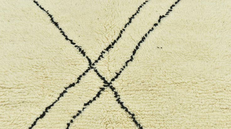 Detail image of 4' 10 x 8' Hand Knotted Moroccan Wool Rug