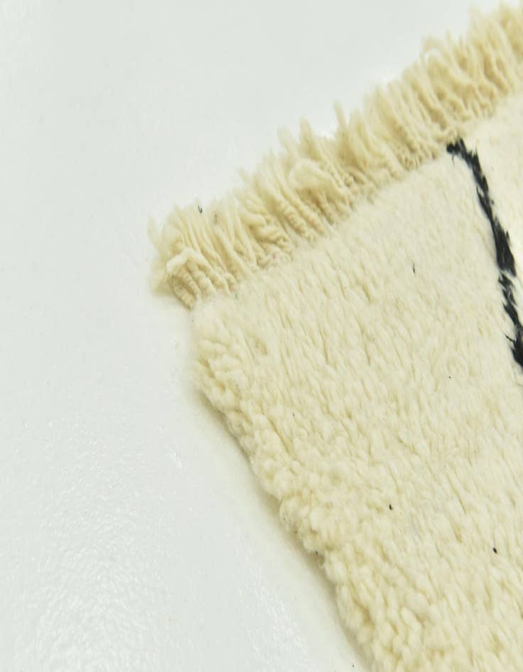 Detail image of 4' 10 x 8'  Hand Knotted Moroccan Wool Rug